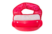 Adore Baby Bib with Spill Catcher - Red
