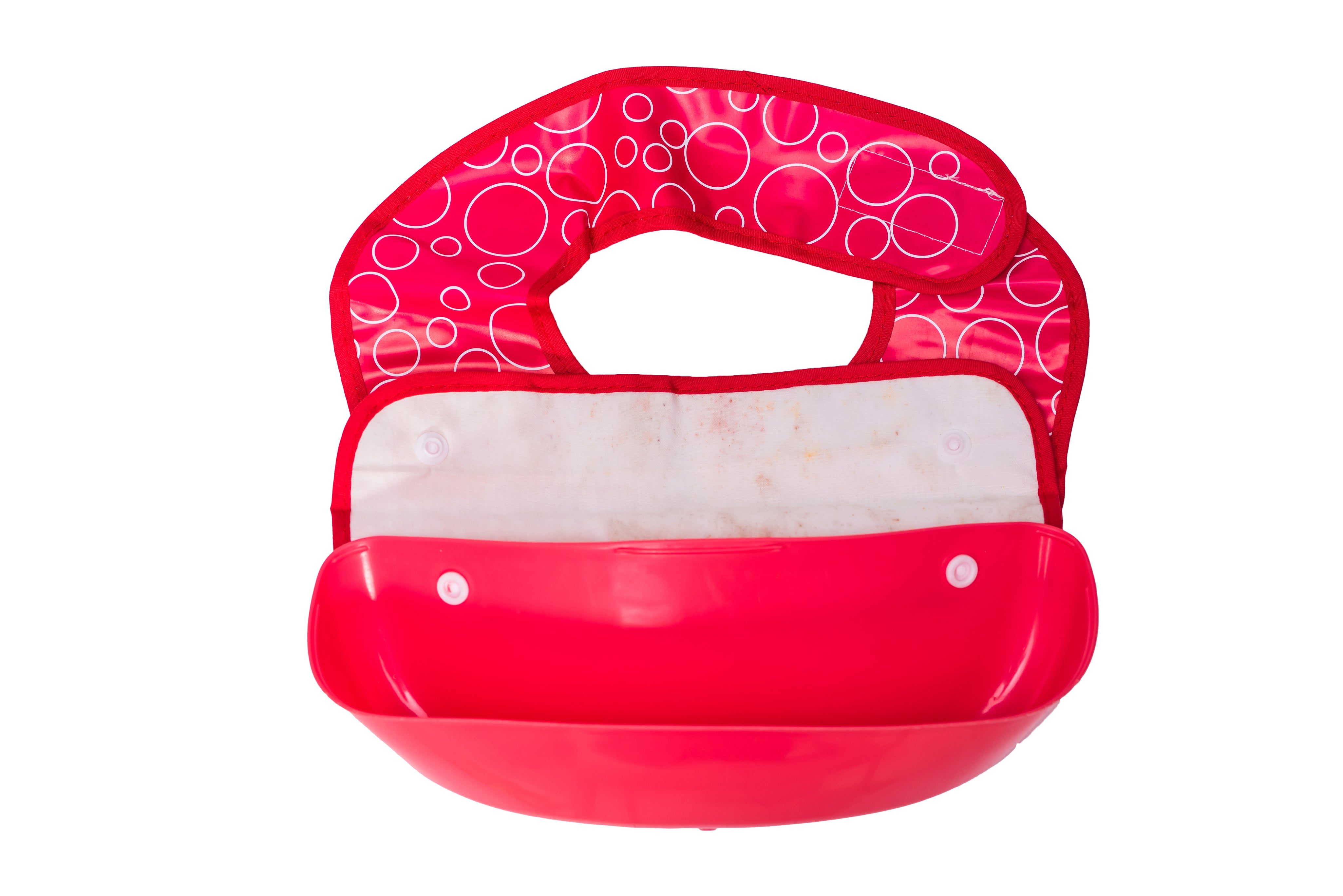 Adore Baby Bib with Spill Catcher - Red