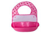 Adore Baby Bib with Spill Catcher -Pink