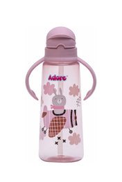 Adore Bling Straw Sipper with Handle & Retractable Head - 270 ml- Pink