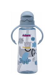 Adore Bling Straw Sipper with Handle & Retractable Head - 270 ml- Blue