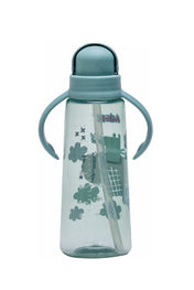 Adore Bling Straw Sipper with Handle & Retractable Head - 270 ml- Green