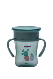 Adore Magic 360 Degree Spill Proof Sipper Cup with Handle 240 ml- Green