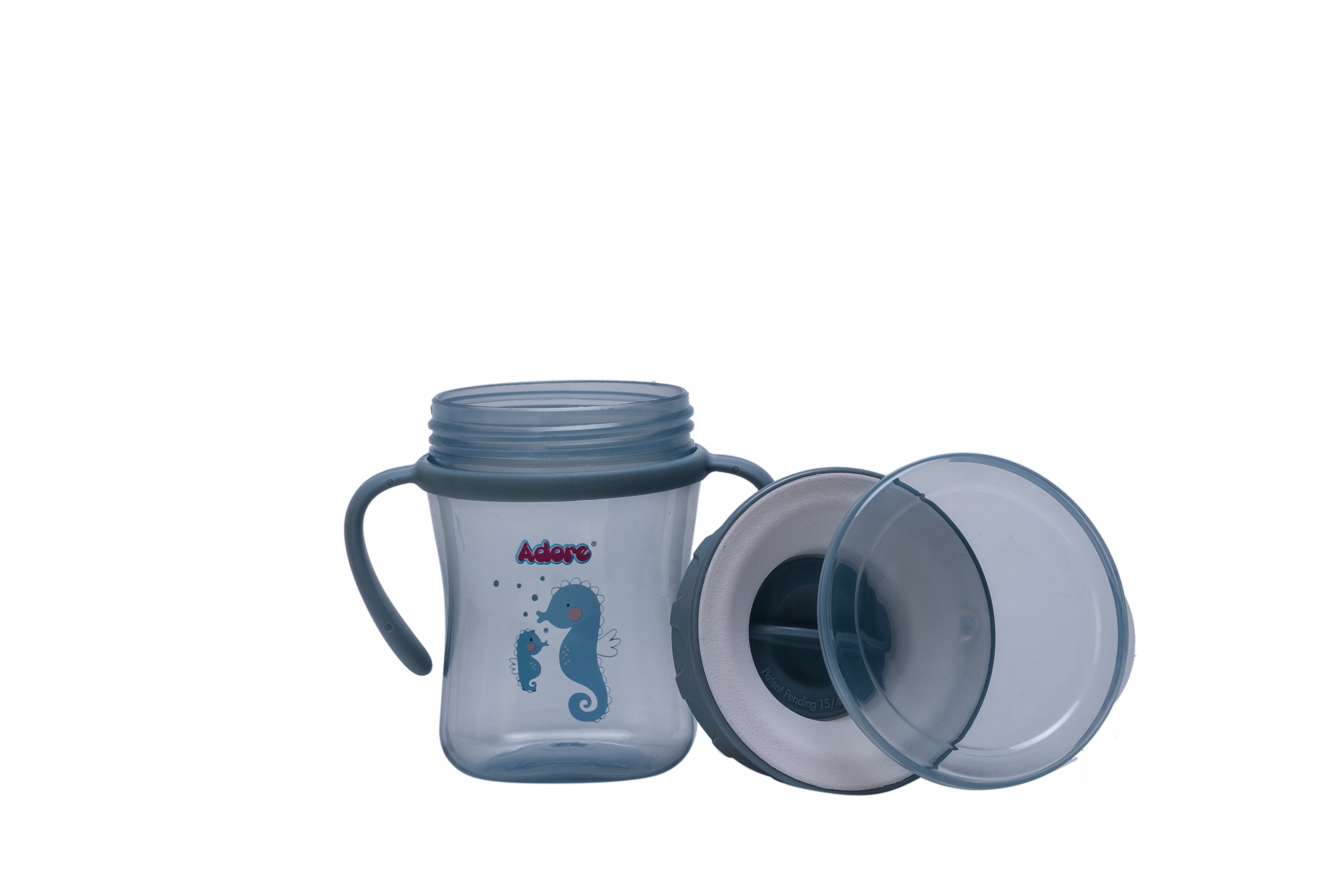 Adore Magic 360 Degree Spill Proof Sipper Cup with Handle 240 ml- Blue