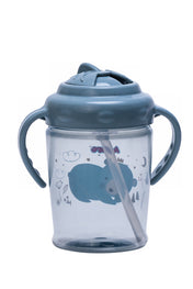 Adore Itzy Bitzy Straw Sipper with Twist & Sip Head with Twin Handle - Blue