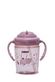 Adore Itzy Bitzy Straw Sipper with Twist & Sip Head with Twin Handle - Pink
