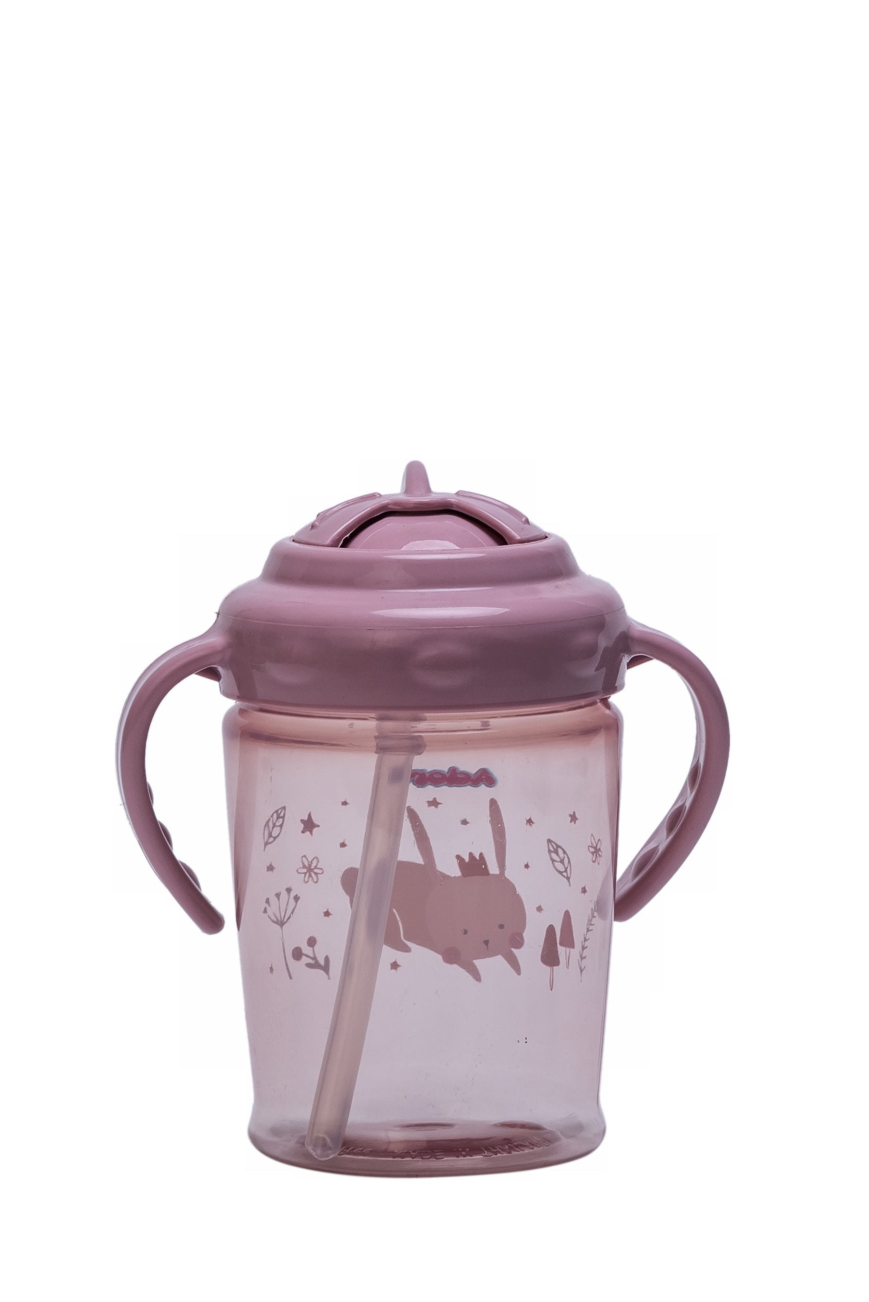 Adore Itzy Bitzy Straw Sipper with Twist & Sip Head with Twin Handle - Pink