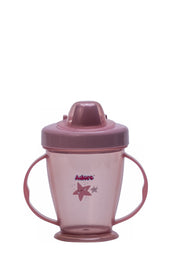 Adore Birdy Hard Spout Sipper cup with Twin Handle & Spill Proof Lid- 210ml - Pink