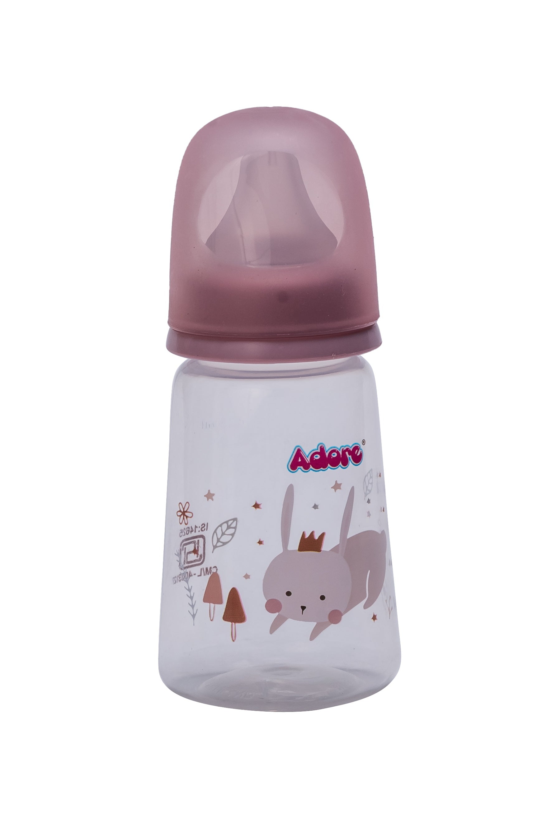 Adore England Narrow Neck Feeding Bottle-125ml - Pink