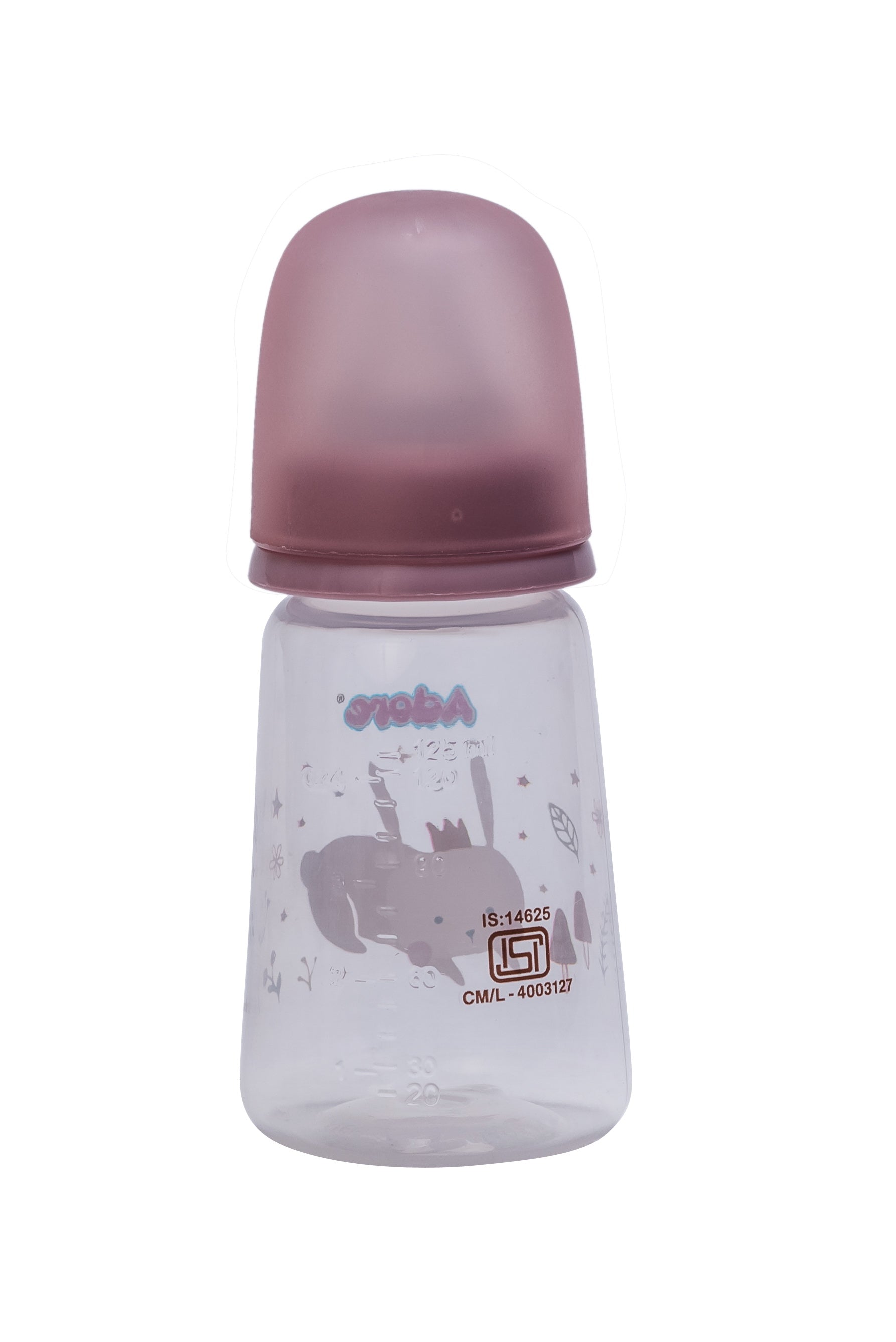 Adore England Narrow Neck Feeding Bottle-125ml - Pink