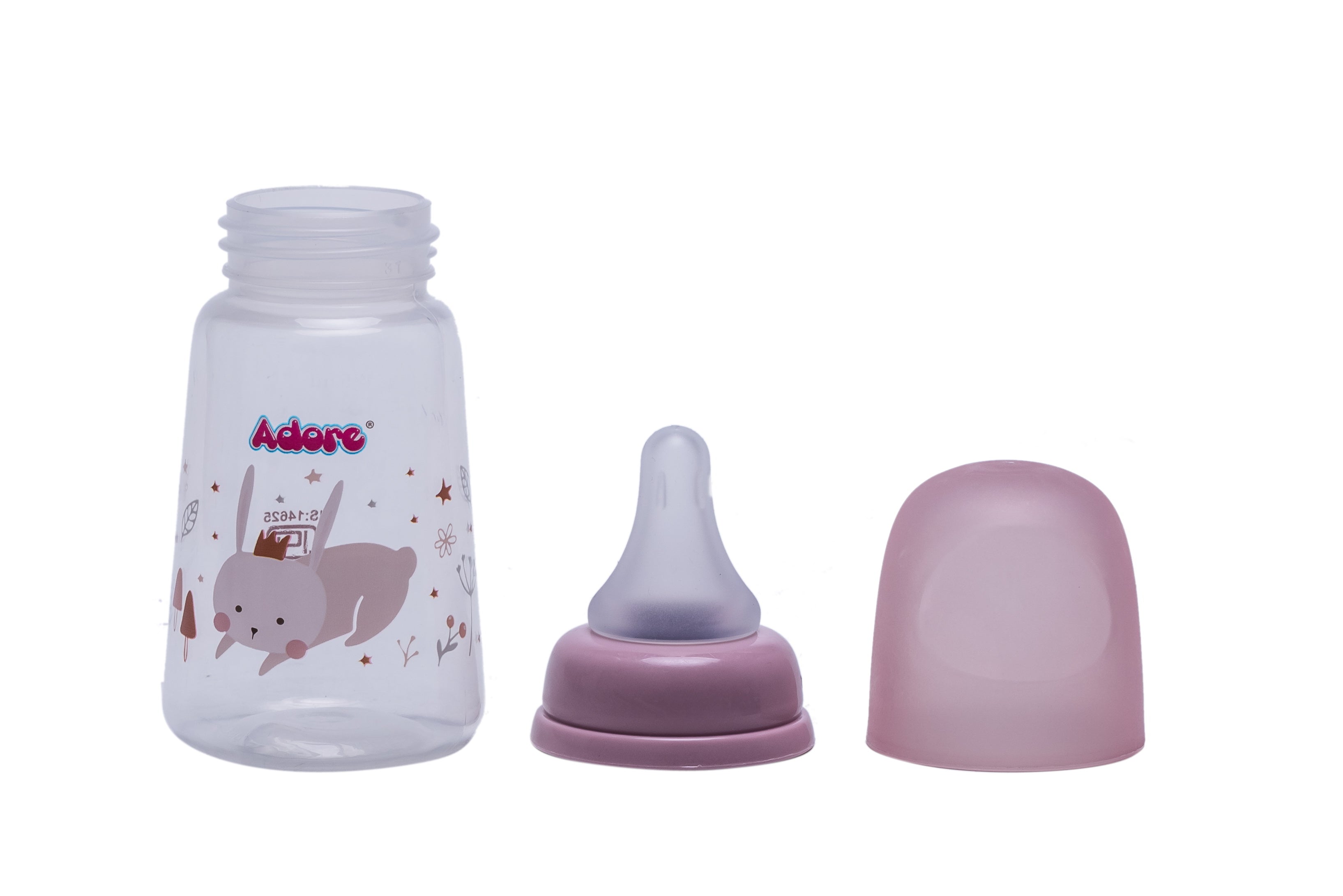 Adore England Narrow Neck Feeding Bottle-125ml - Pink