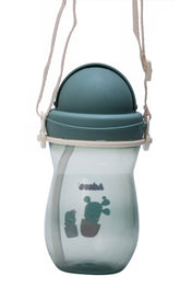 Adore Idaho Straw Sipper with Retractable Hood & Adjustable Shoulder Strap 300 ml - Green