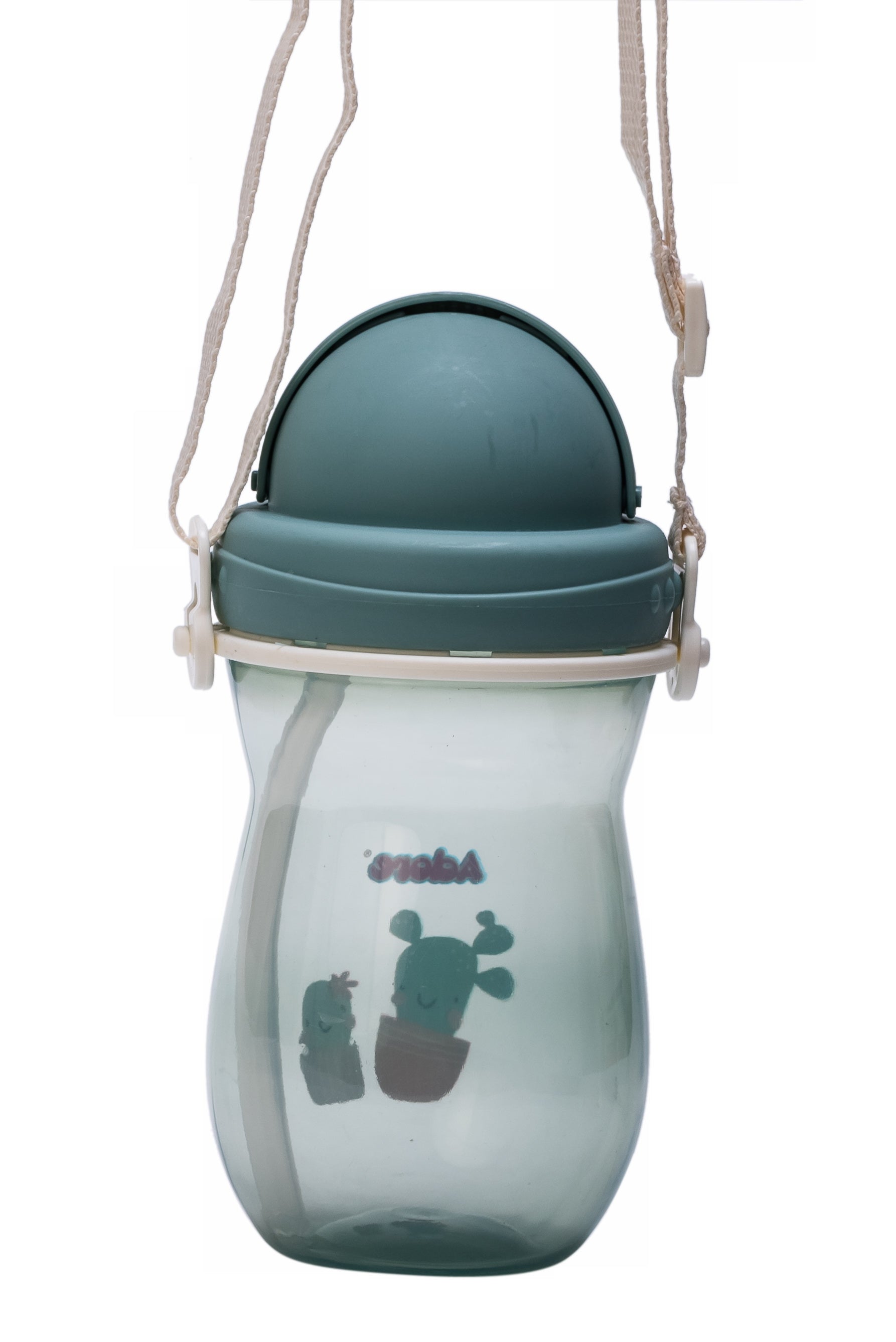 Adore Idaho Straw Sipper with Retractable Hood & Adjustable Shoulder Strap 300 ml - Green
