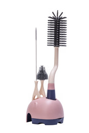 Adore Li'l Tusker 3 in 1 Bottle Cleaning Brush kit with Drying Stand - Blue
