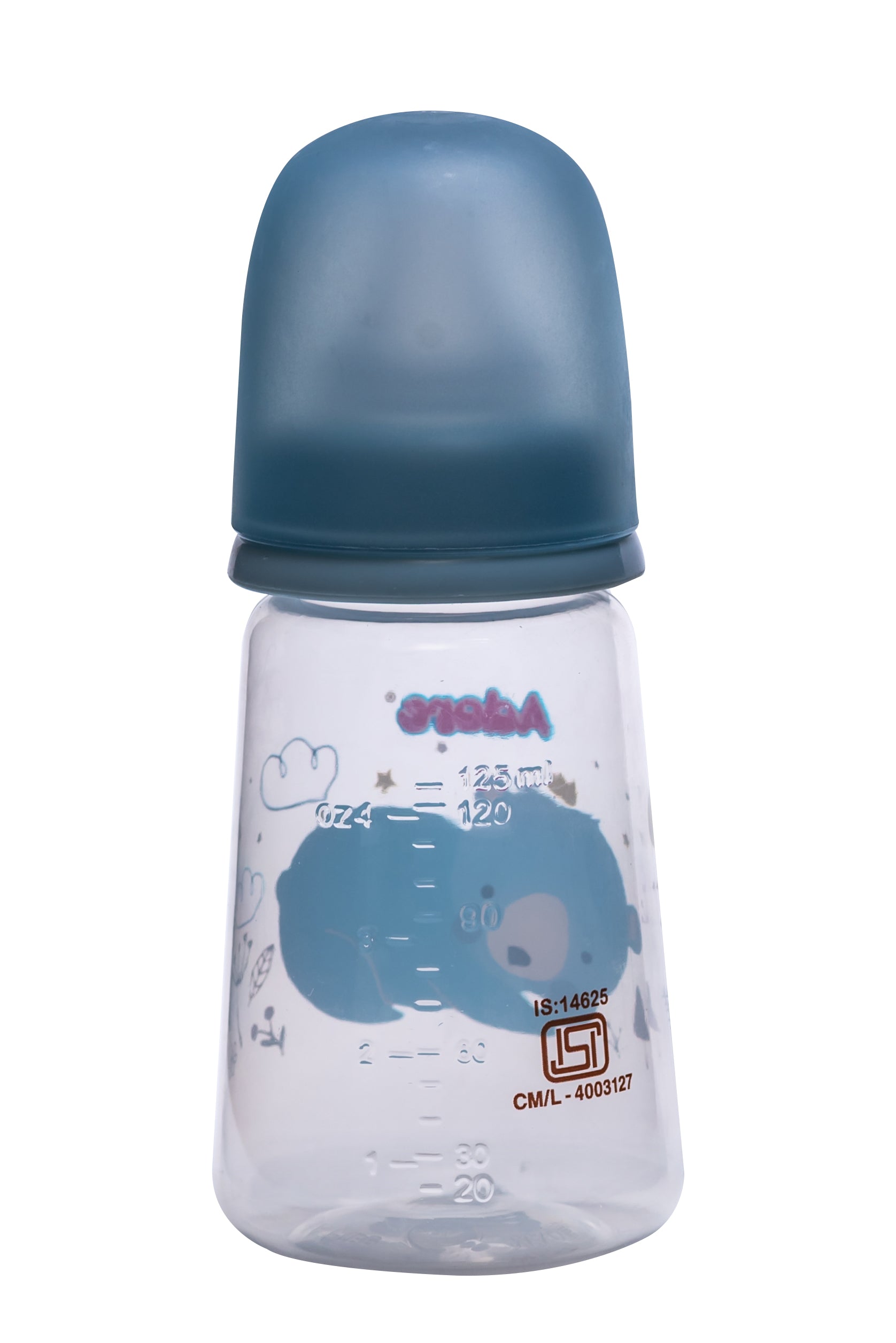 Adore England Narrow Neck Feeding Bottle-125ml - Blue