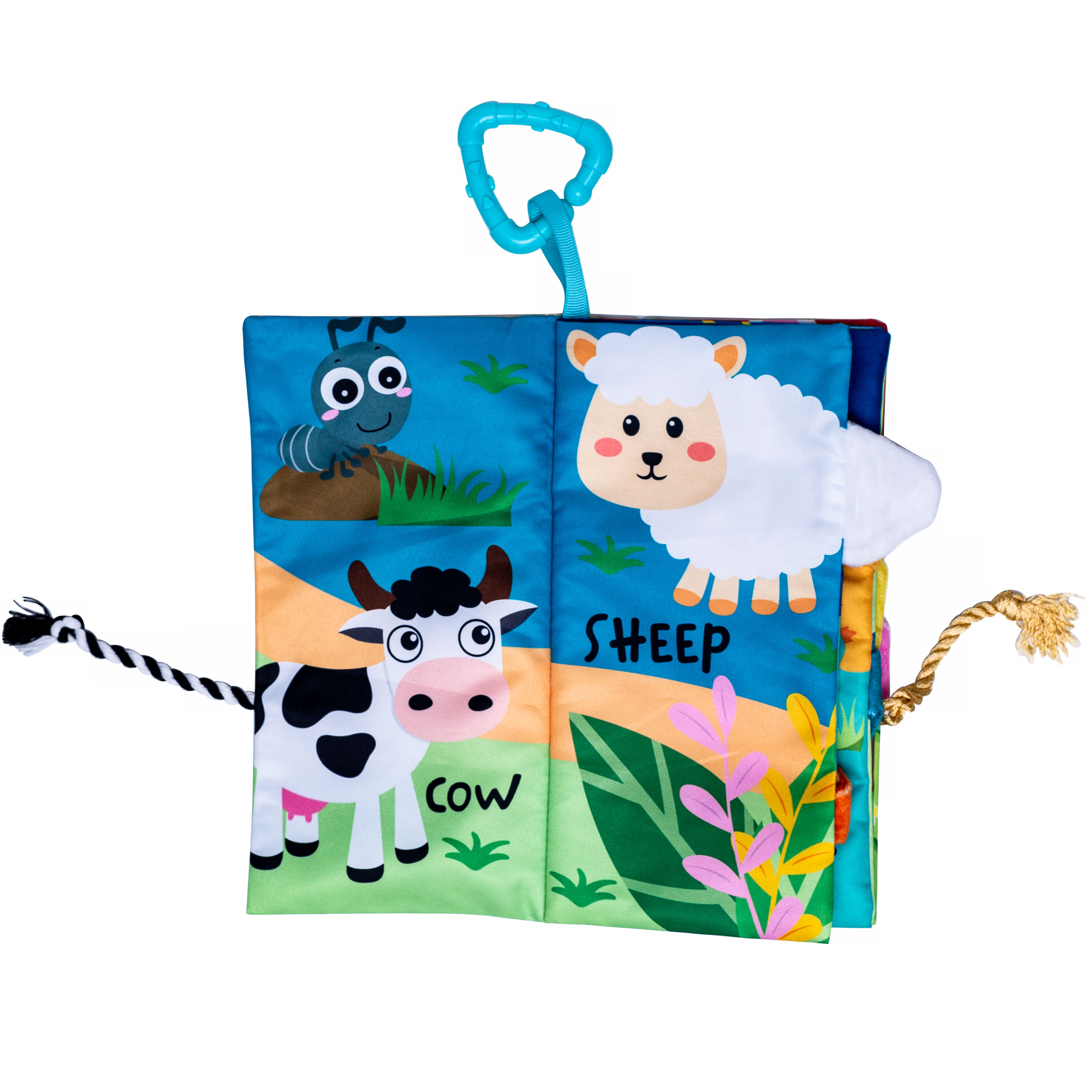 Adore Baby Cloth Tail Book with Toy Happy Farm Theme- English