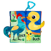 Adore Baby Cloth Tail Book with Toy Happy Farm Theme- English