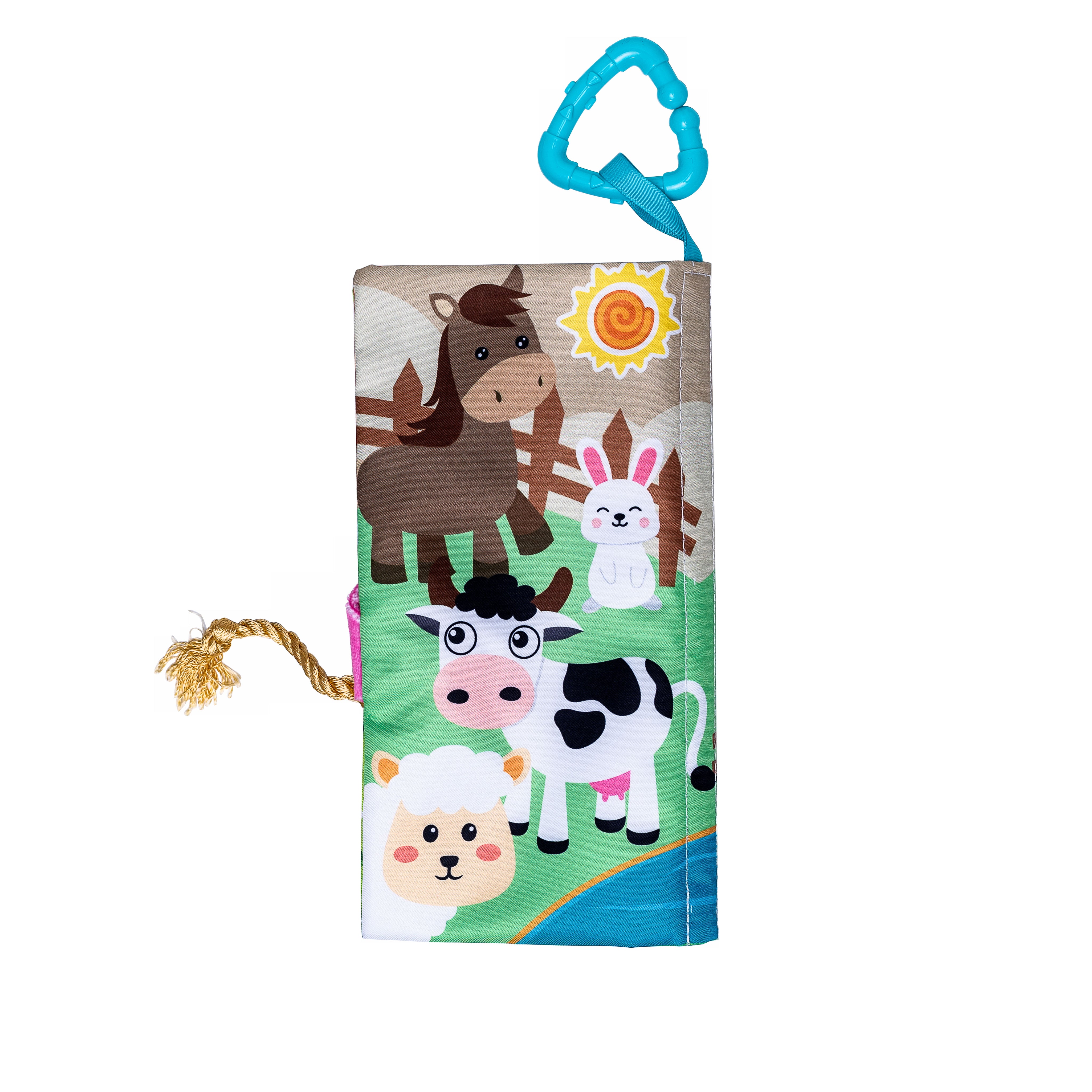 Adore Baby Cloth Tail Book with Toy Happy Farm Theme- English