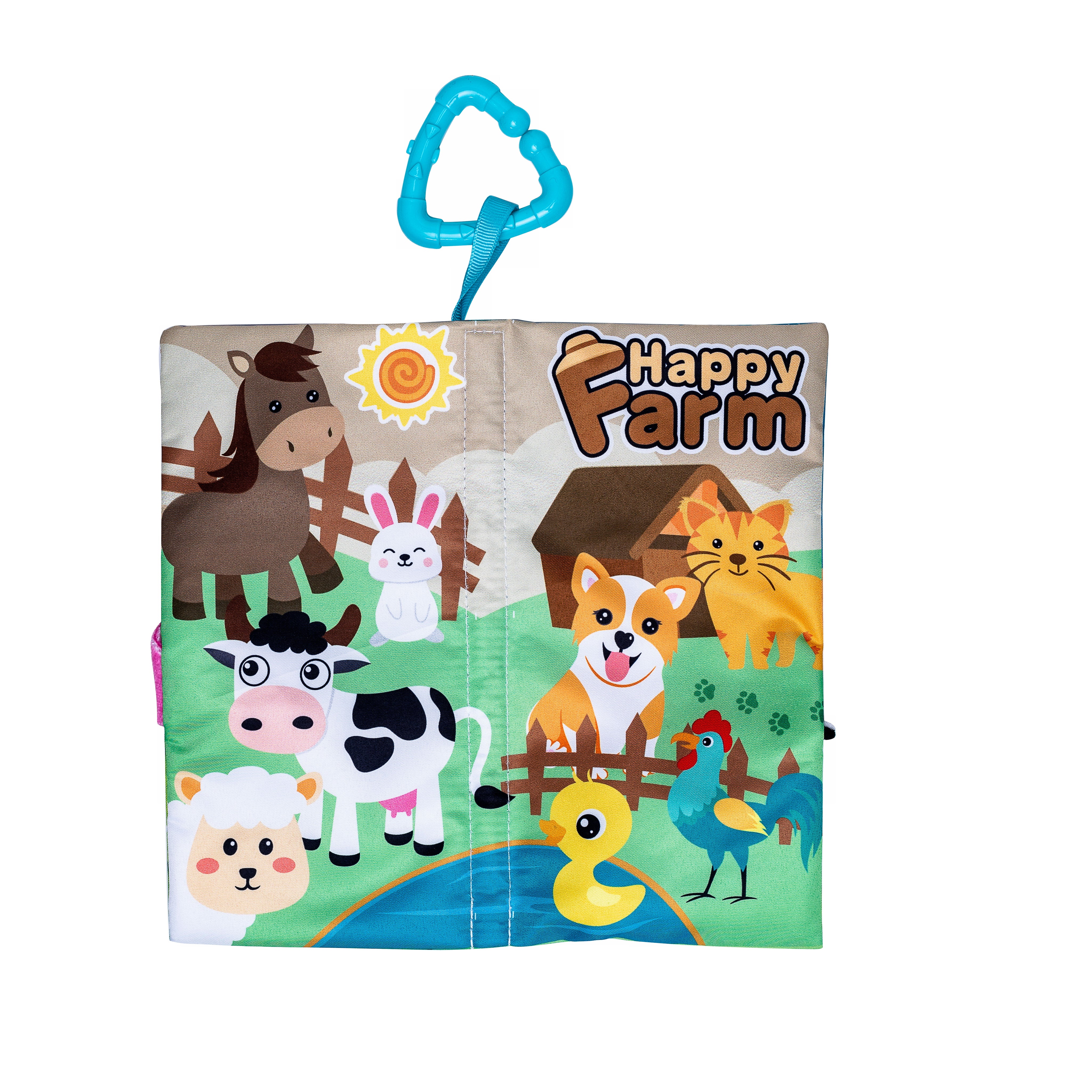 Adore Baby Cloth Tail Book with Toy Happy Farm Theme- English