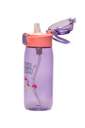 Adore Space era Straw Sipper Water Bottle with a Handle of 630ml - Purple