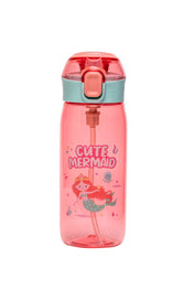 Adore Space era Straw Sipper Water Bottle with a Handle of 630ml - Pink