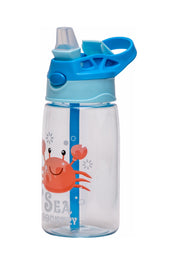 Adore Basics Land Era Straw Sipper Water Bottle with Handle - 500 ml  Blue crab