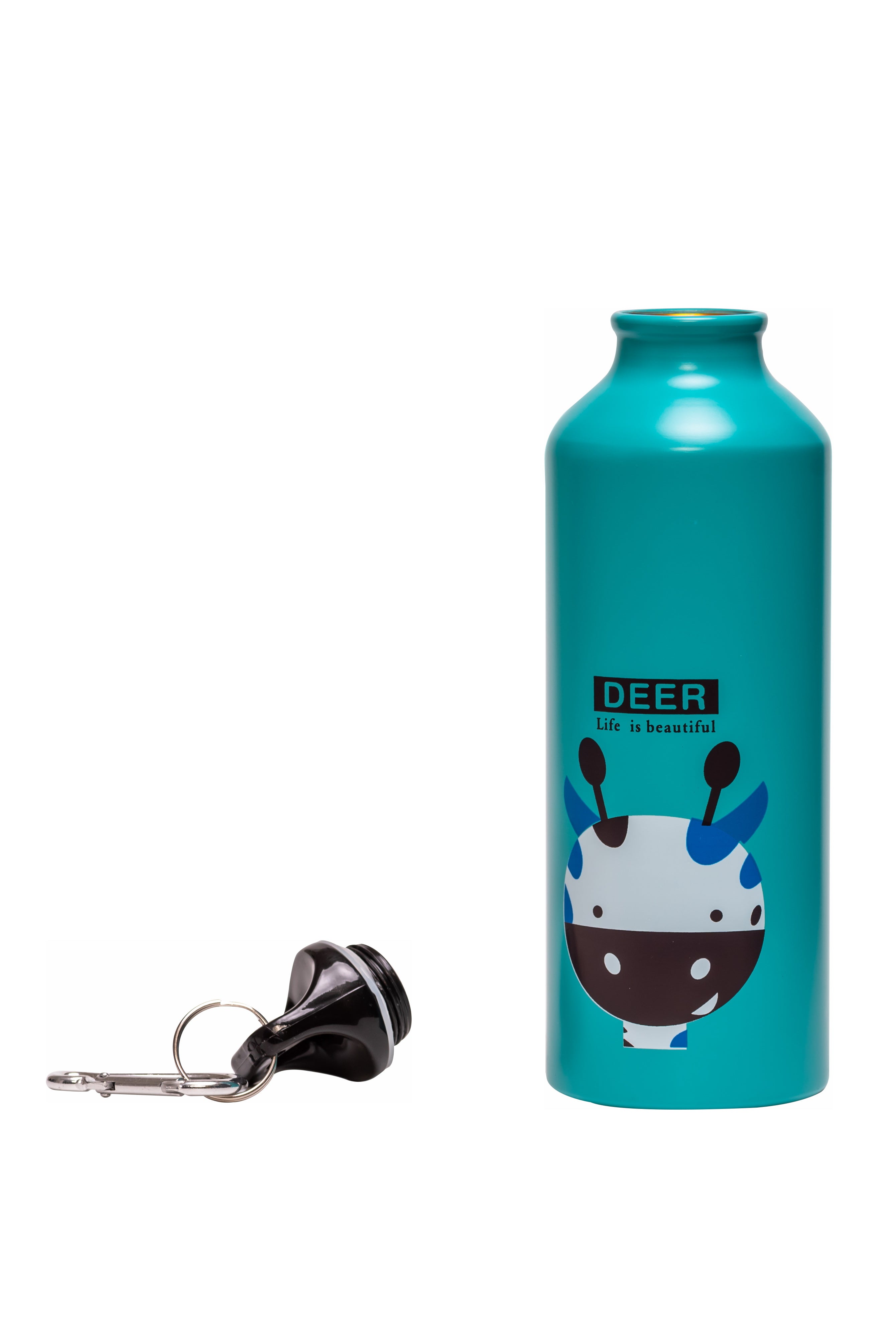 Adore Water Era Aluminum Kids Water Bottle 500ml - Giraffe Blue