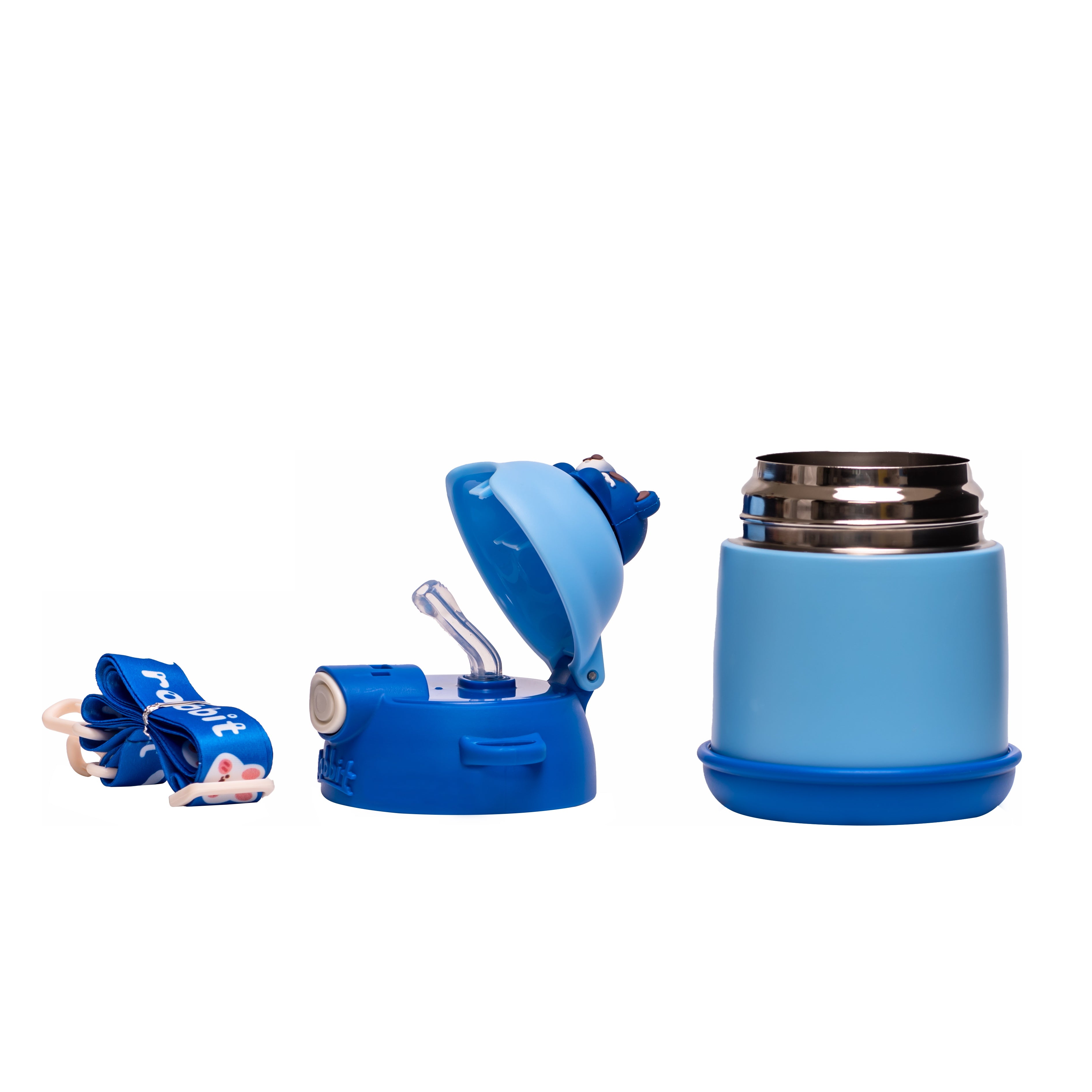Adore Fire Era Character Hood Vacuum Water Bottle with Strap 500ml - Blue