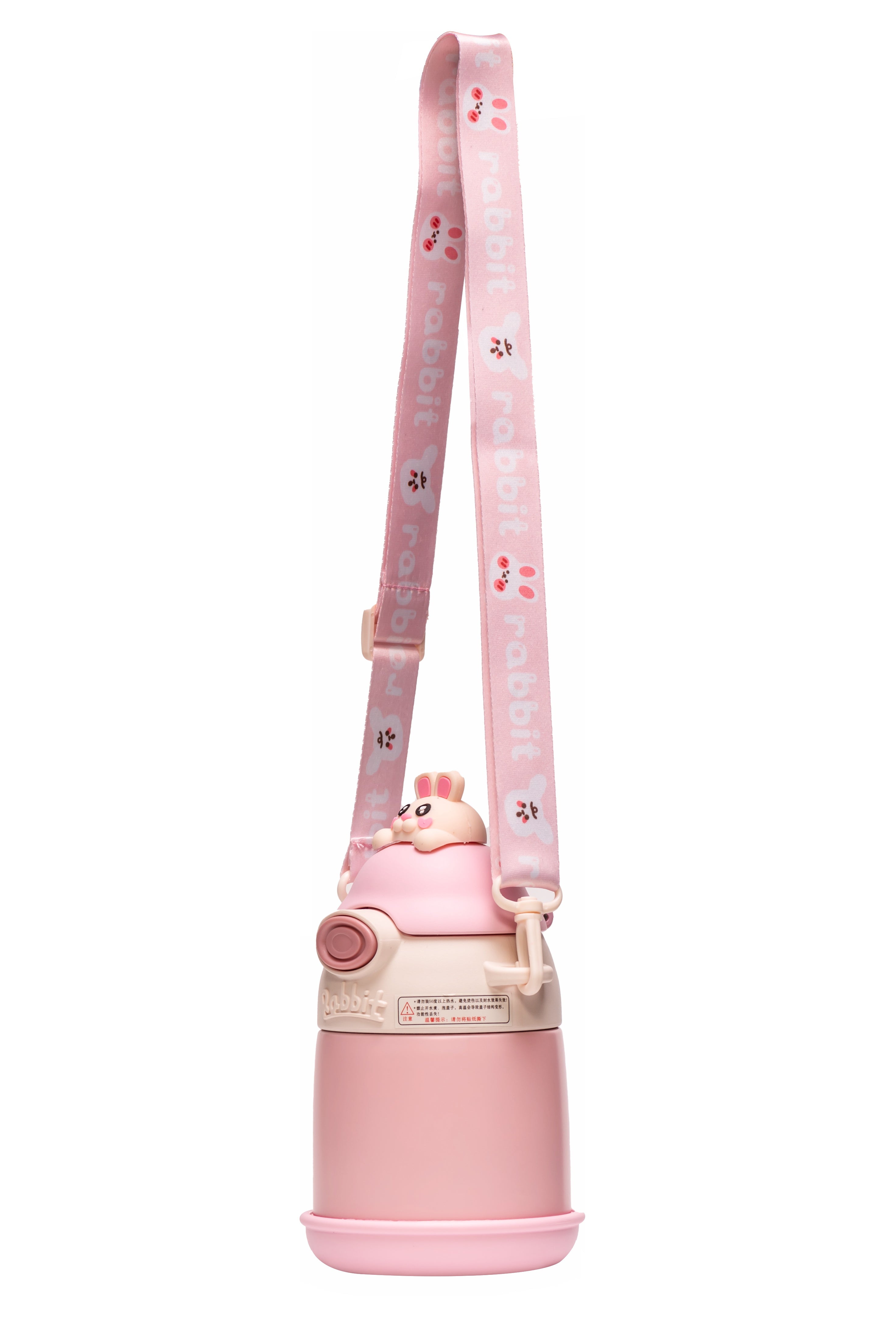 Adore Fire Era Character Hood Vacuum Water Bottle with Strap 500ml - Pink