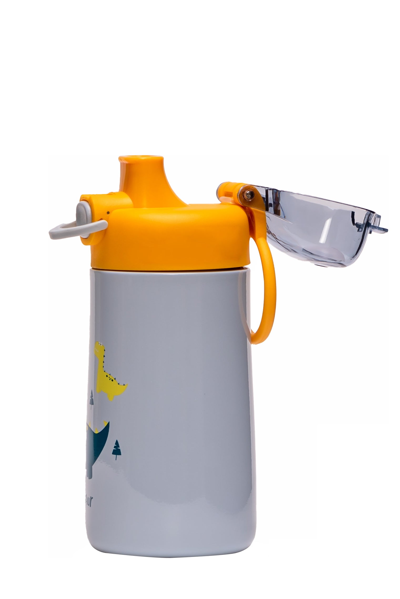 Adore Air Era Premium Children's Water Bottle Lid 350 ml - Dino Grey Yellow