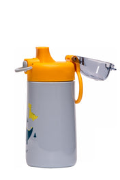 Adore Air Era Premium Children's Water Bottle Lid 350 ml - Dino Grey Yellow