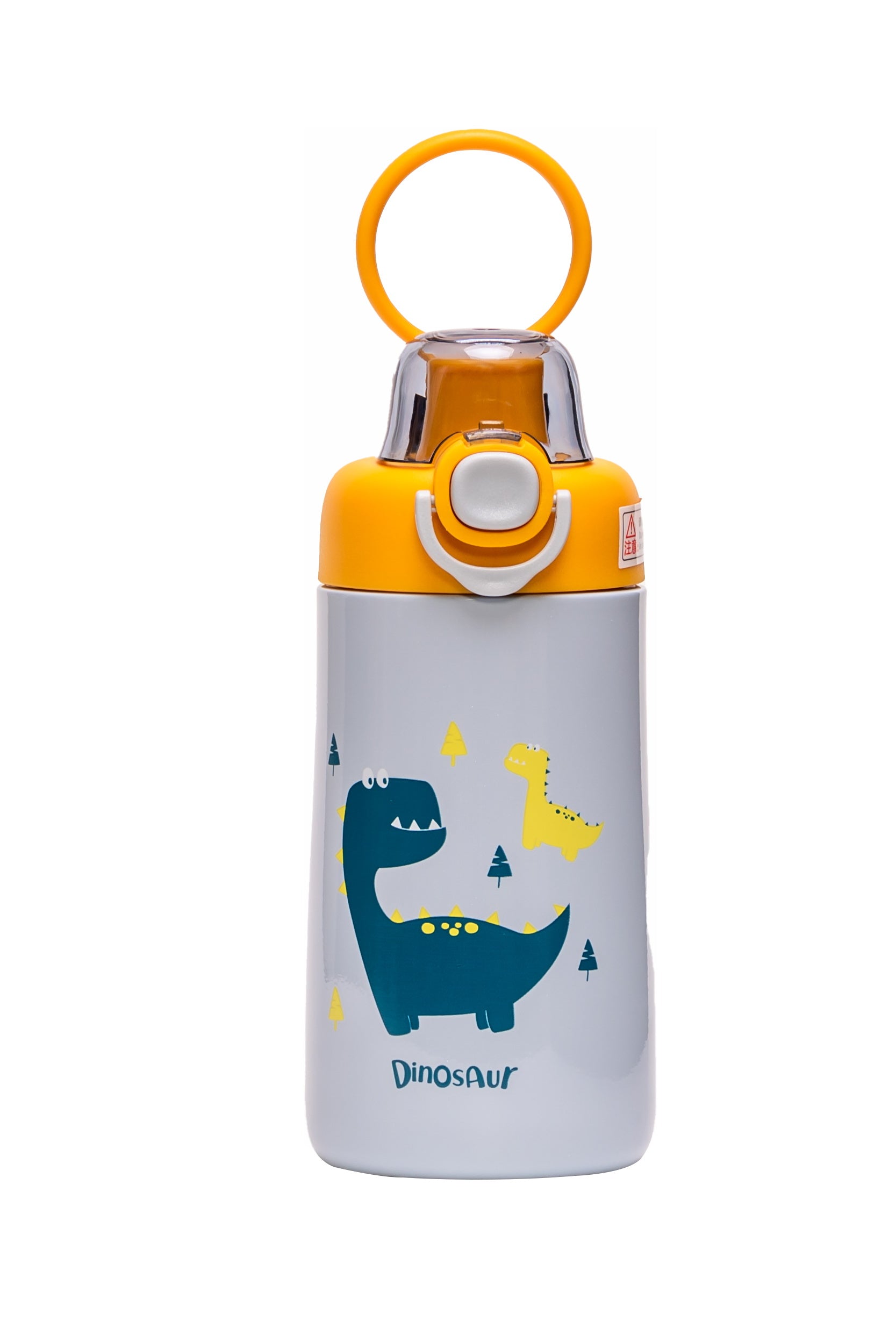 Adore Air Era Premium Children's Water Bottle Lid 350 ml - Dino Grey Yellow