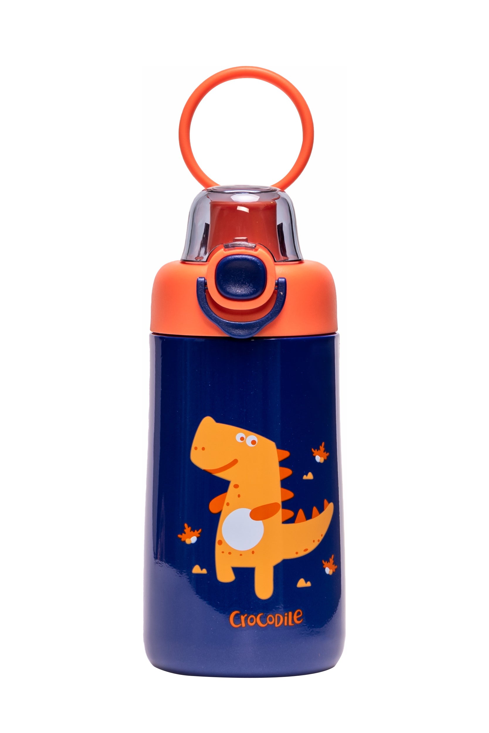 Adore Air Era Premium Children's Water Bottle Lid 350 ml - Dino Orange Blue