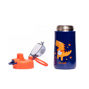 Adore Air Era Premium Children's Water Bottle Lid 350 ml - Dino Orange Blue