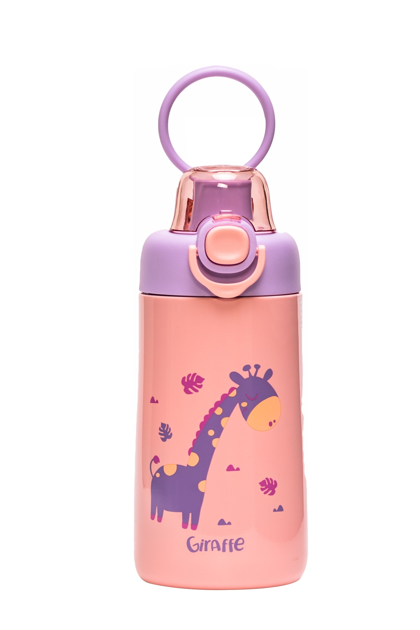 Adore Air Era Premium Children's Water Bottle Lid 350 ml -Giraffe Purple Pink