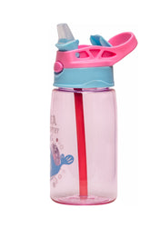 Adore Basics Land Era Straw Sipper Water Bottle with Handle - 500 ml Pink Whale