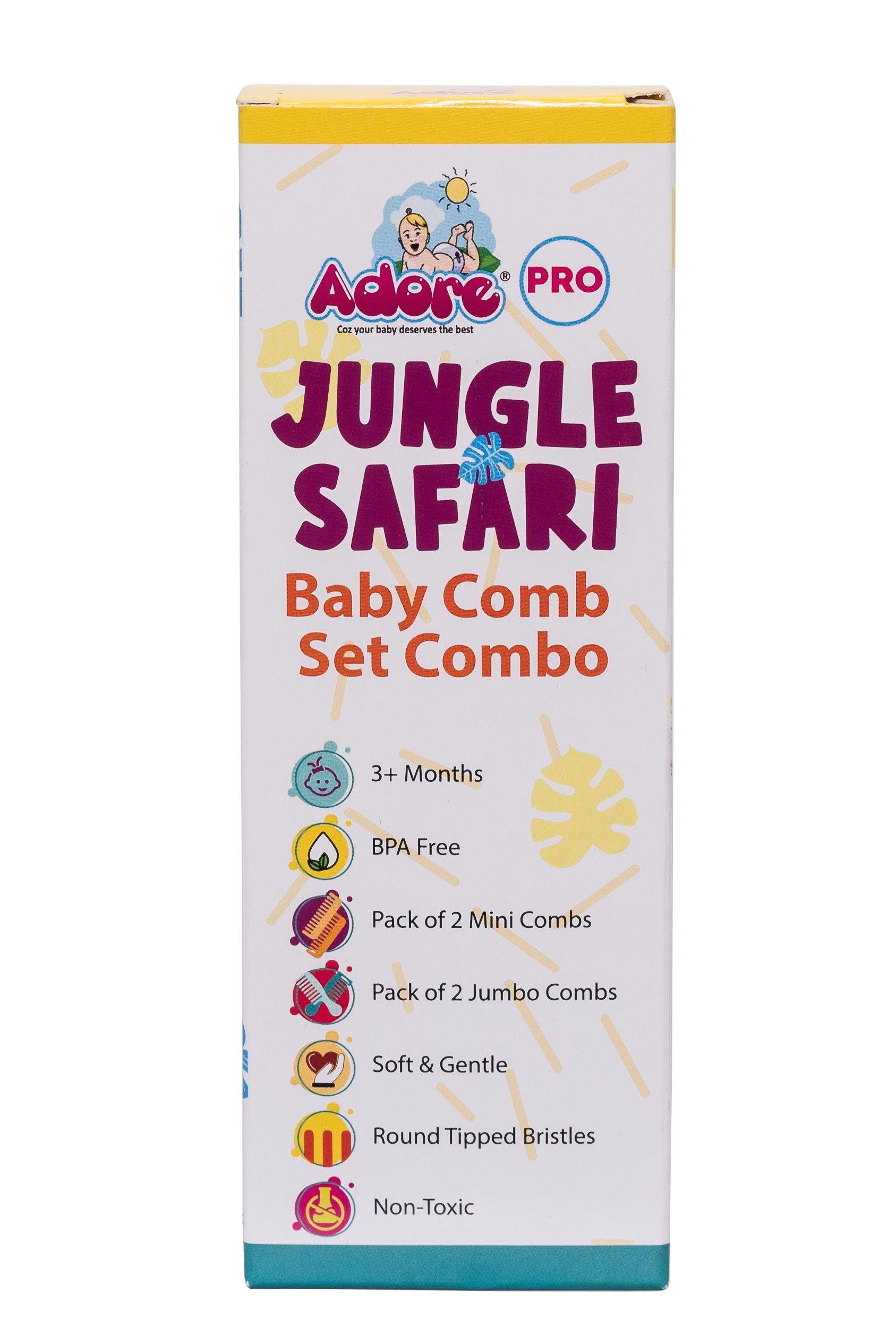 Adore Jungle Safari Baby Combo Comb Set- Pack of 4
