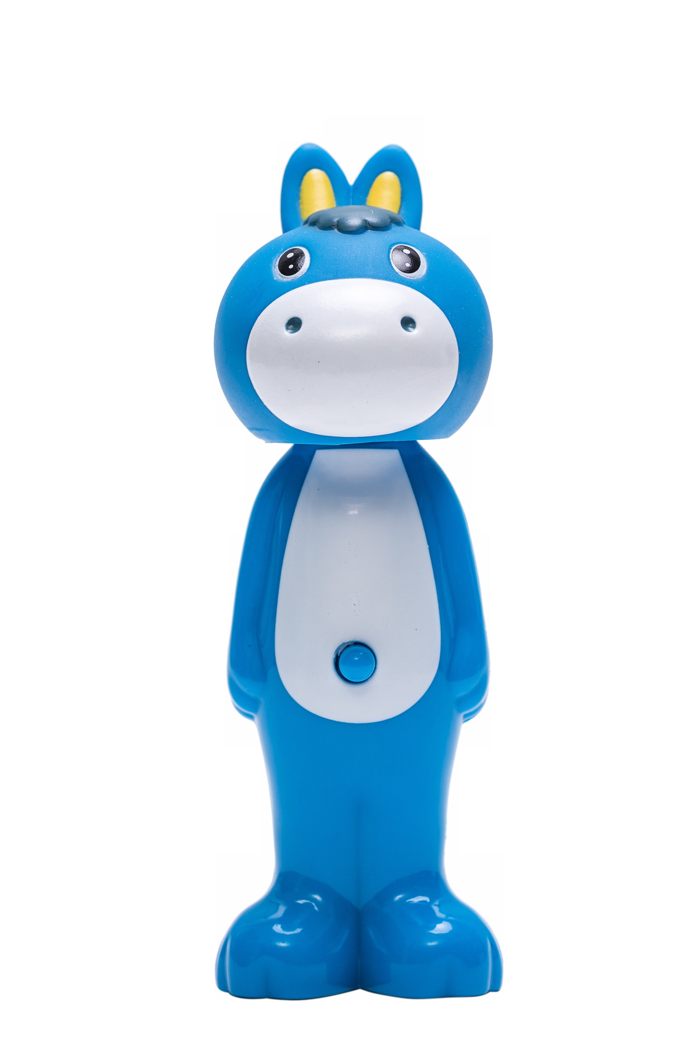 Adore Kids Pop Up Toothbrush with Safety Head Attractive Character - Blue Donkey