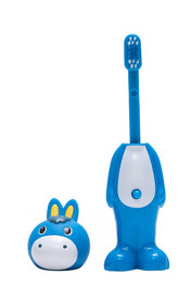 Adore Kids Pop Up Toothbrush with Safety Head Attractive Character - Blue Donkey