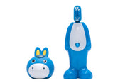 Adore Kids Pop Up Toothbrush with Safety Head Attractive Character - Blue Donkey