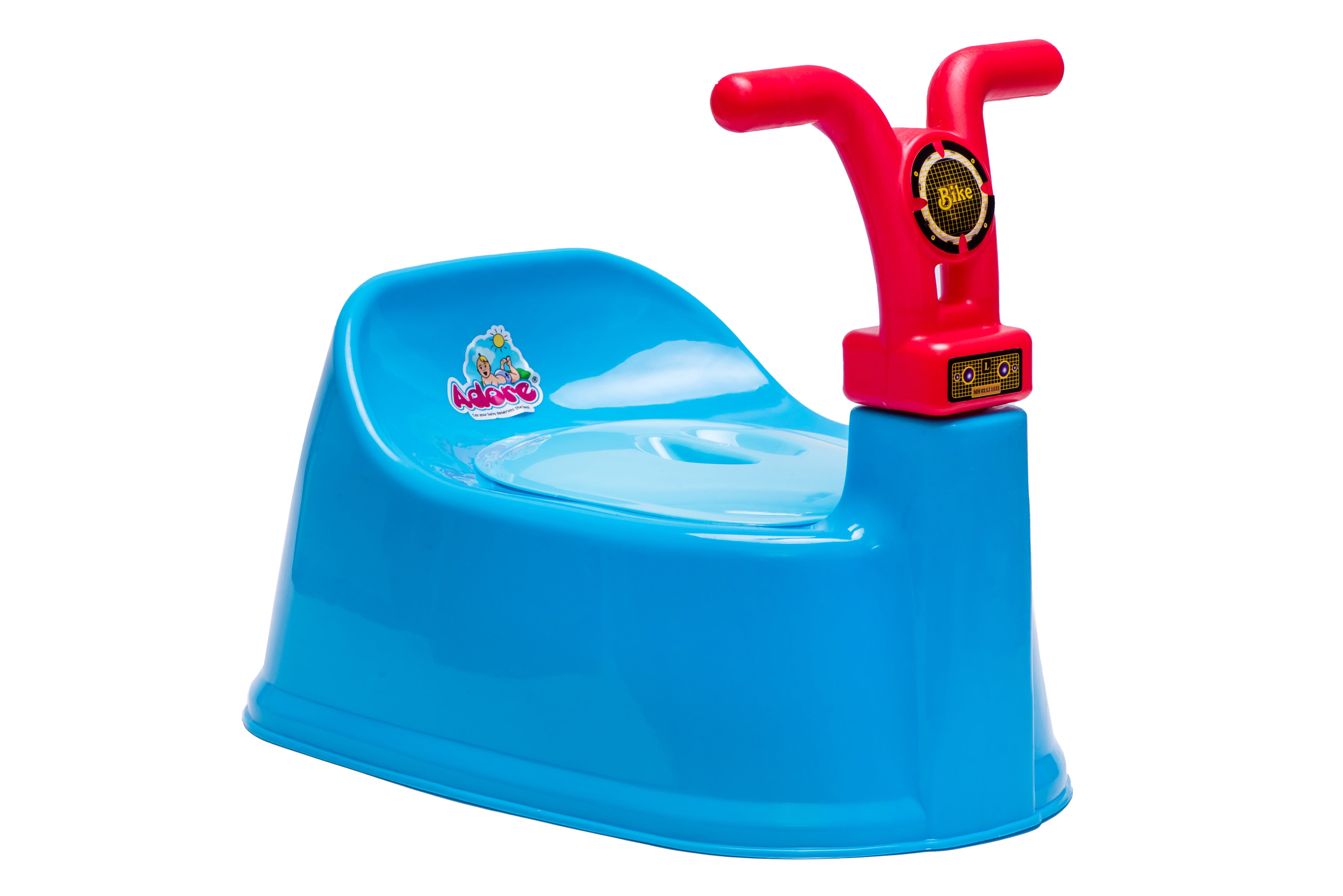 Adore Wroom Baby Potty Trainer Chair with Lid and Handle with Free 1 Potty Liner Bag - Blue