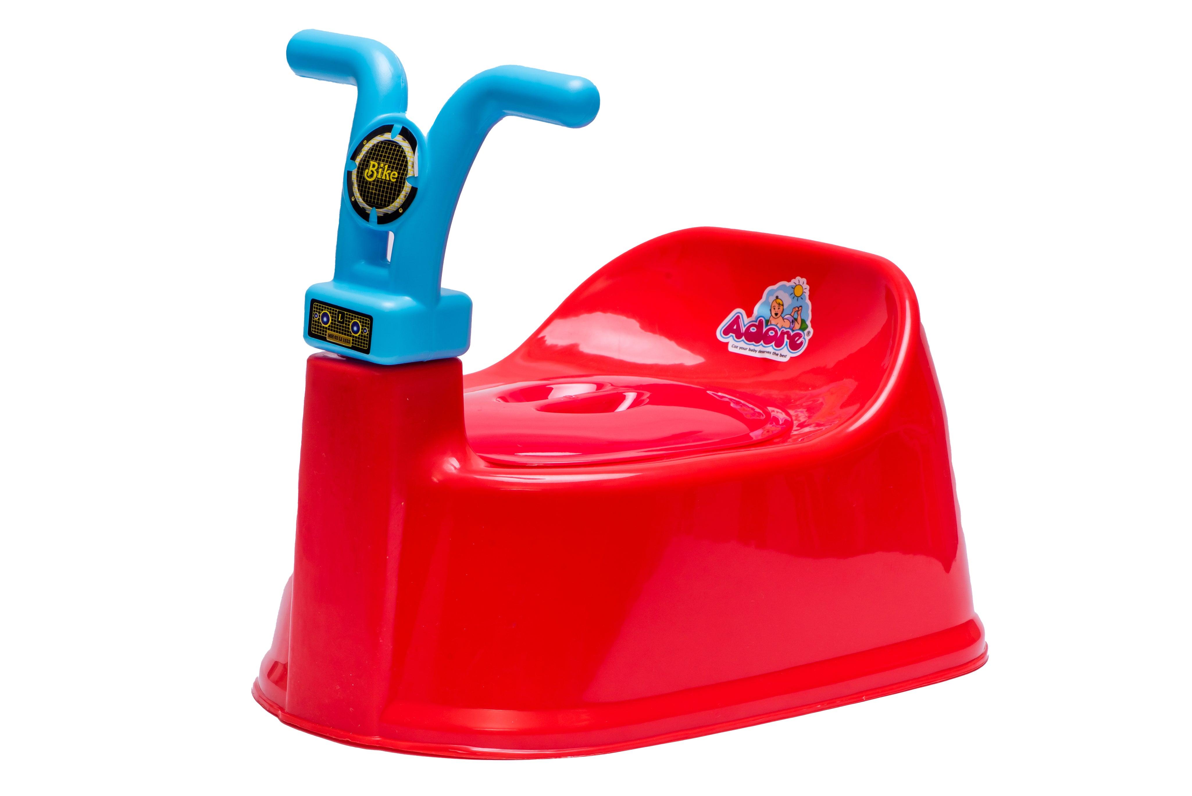 Adore Wroom Baby Potty Trainer Chair with Lid and Handle with Free 1 Potty Liner Bag - Red