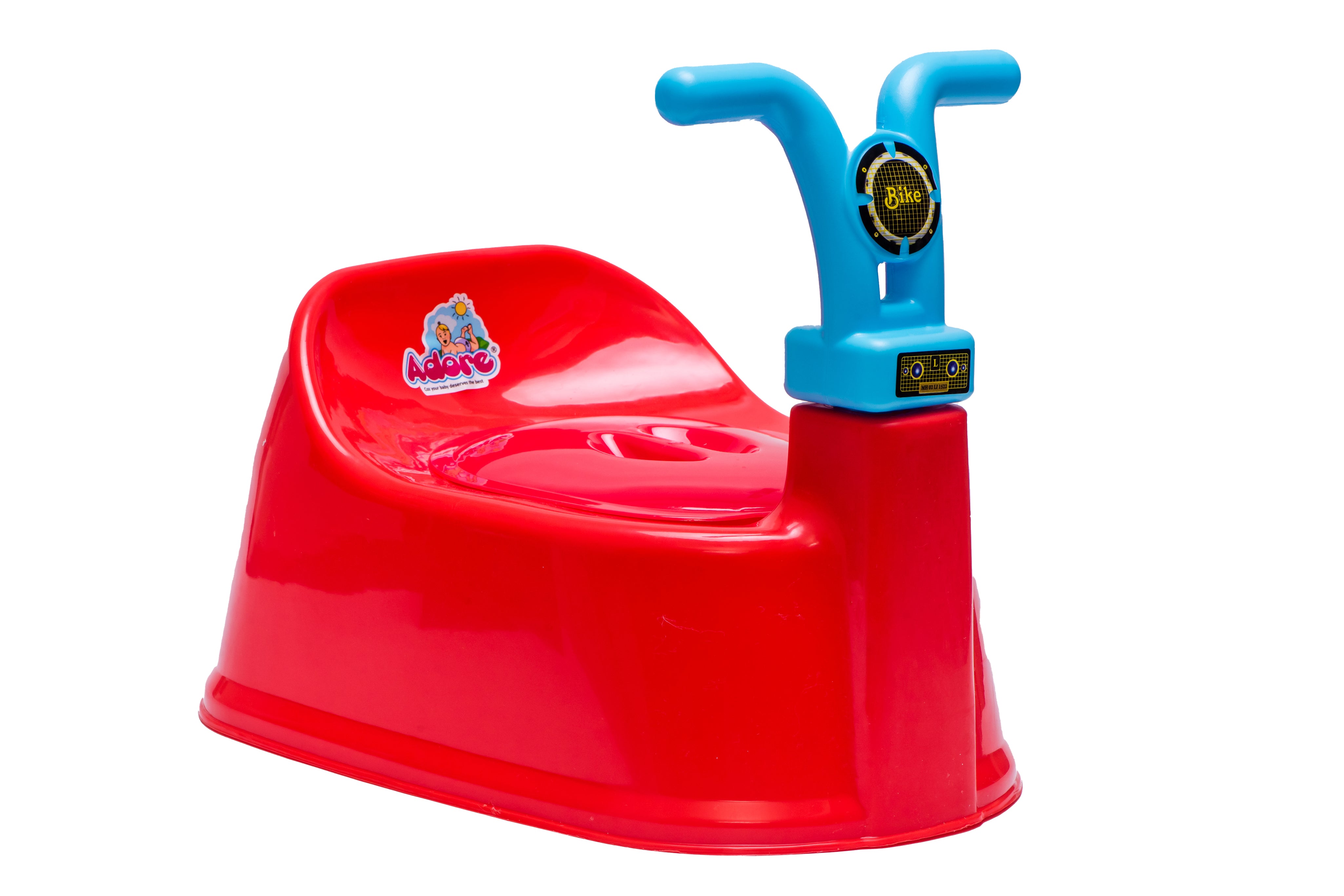 Adore Wroom Baby Potty Trainer Chair with Lid and Handle with Free 1 Potty Liner Bag - Red