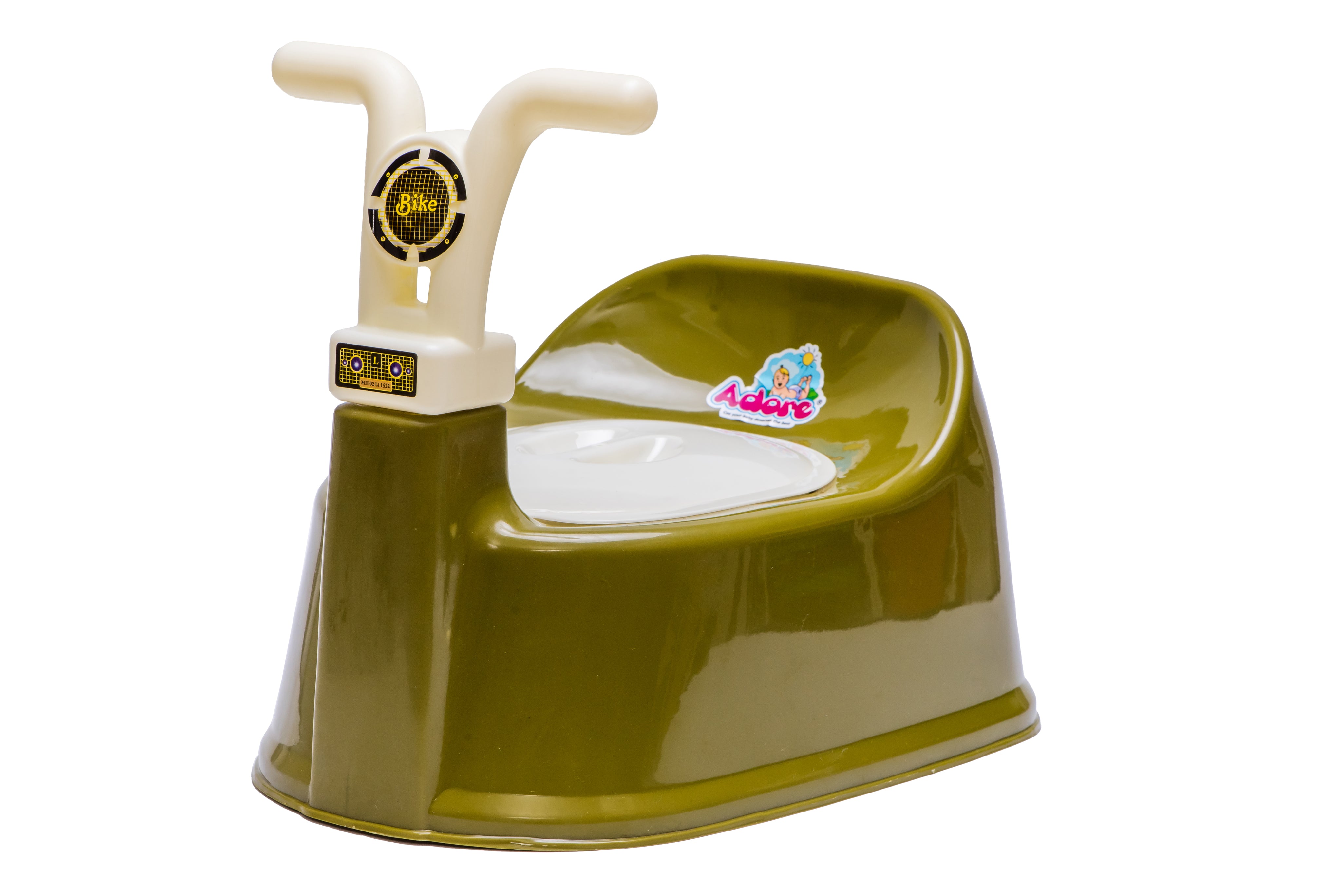Adore Wroom Baby Potty Trainer Chair with Lid and Handle with Free 1 Potty Liner Bag - Green