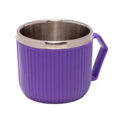 Adore Espresso Stainless Steel Mug with Leak Proof Lid - 220ml Purple
