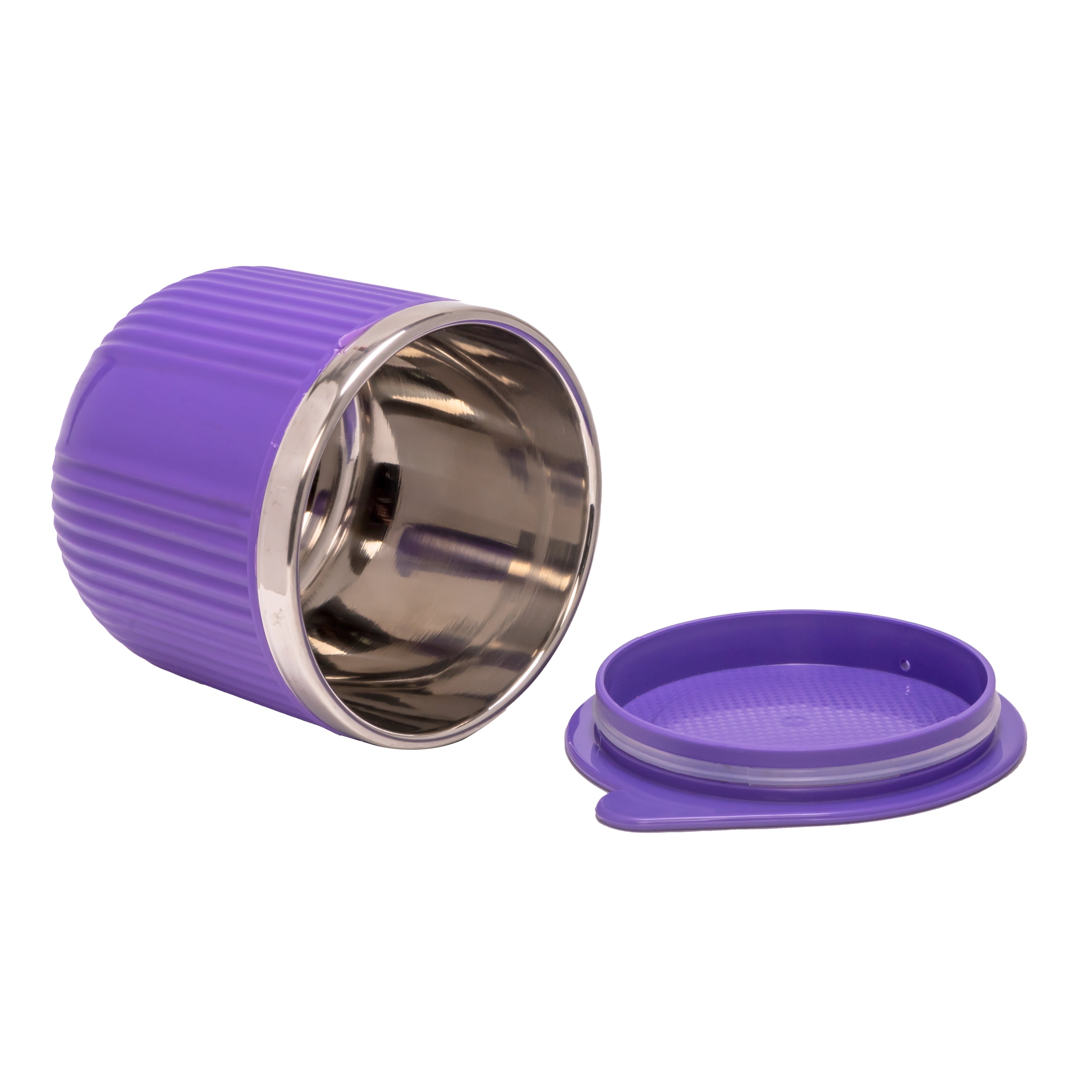Adore Espresso Stainless Steel Mug with Leak Proof Lid - 220ml Purple