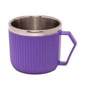 Adore Espresso Stainless Steel Mug with Leak Proof Lid - 220ml Purple