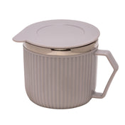 Adore Espresso Stainless Steel Mug with Leak Proof Lid - 220ml Grey