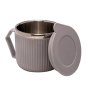 Adore Espresso Stainless Steel Mug with Leak Proof Lid - 220ml Grey