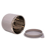 Adore Espresso Stainless Steel Mug with Leak Proof Lid - 220ml Grey